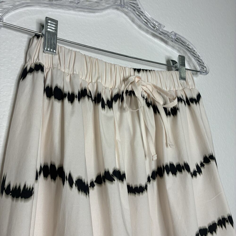 The Lulo Project Orchid Beige Waves Tie Front Blouse and Skirt Set M NWT - Picture 12 of 16